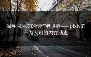 探寻深层次的创作者世界——pixiv的不为人知的内在动态
