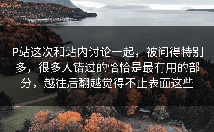 P站这次和站内讨论一起,被问得特别多,很多人错过的恰恰是最有用的部分,越往后翻越觉得不止表面这些-第1张图片-p站助手导航站 | p站搬运工视频库 P站这次和站内讨论一起,被问得特别多,很多人错过的恰恰是最有用的部分,越往后翻越觉得不止表面这些-第1张图片-p站助手导航站 | p站搬运工视频库